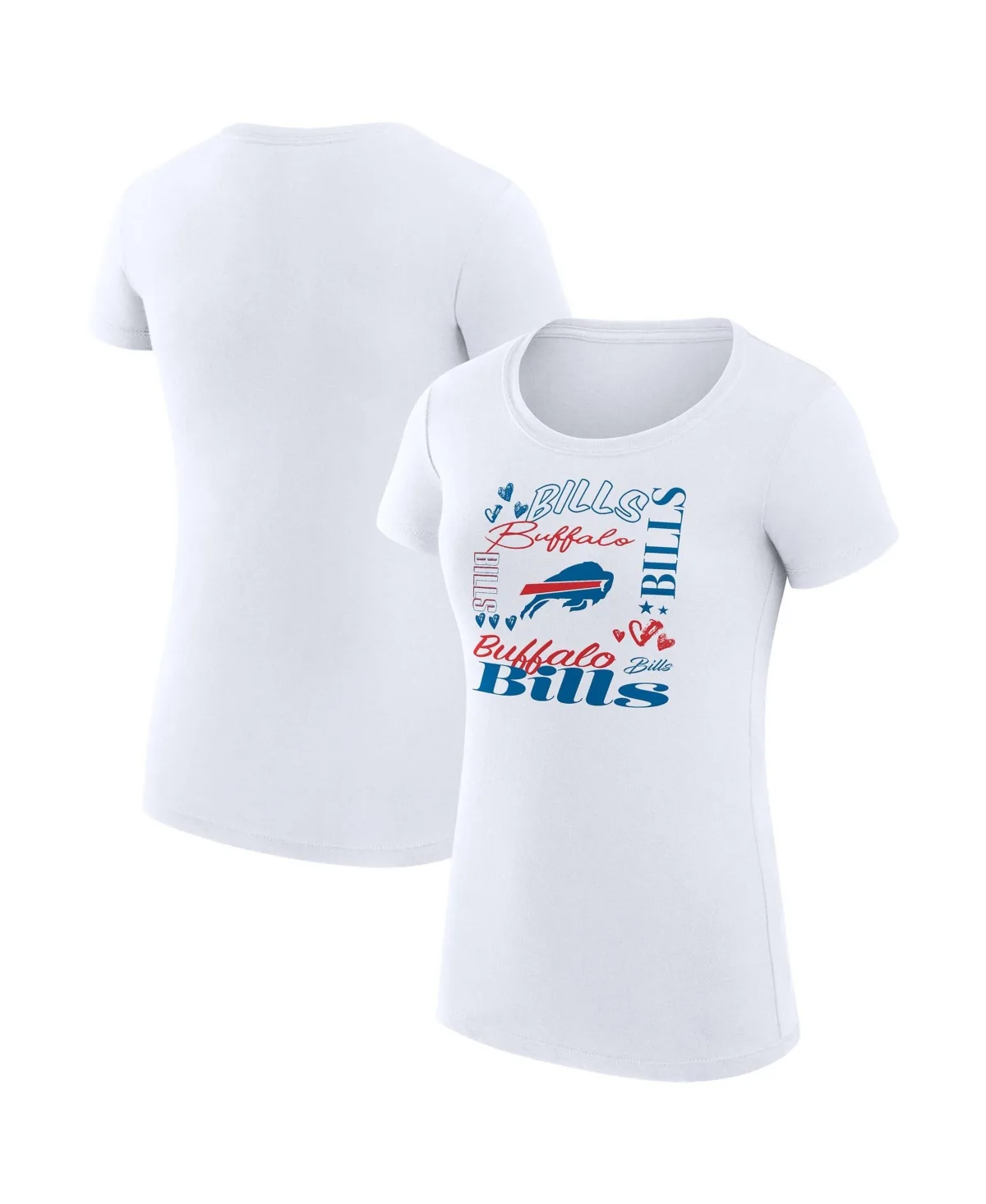 G-Iii 4Her by Carl Banks Buffalo Bills Super-Slim Fit Screen-Print Graphic T-Shirt by G-III