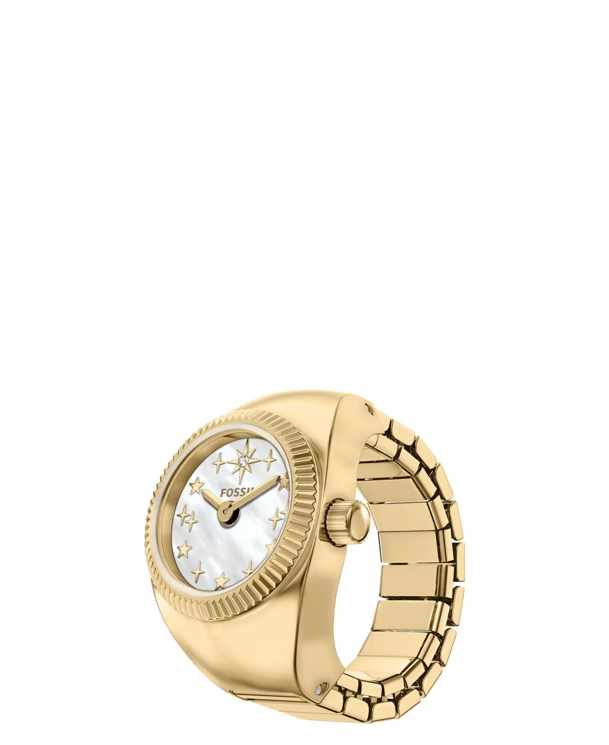 Quartz Imitation Pearl Watch Ring, 15mm