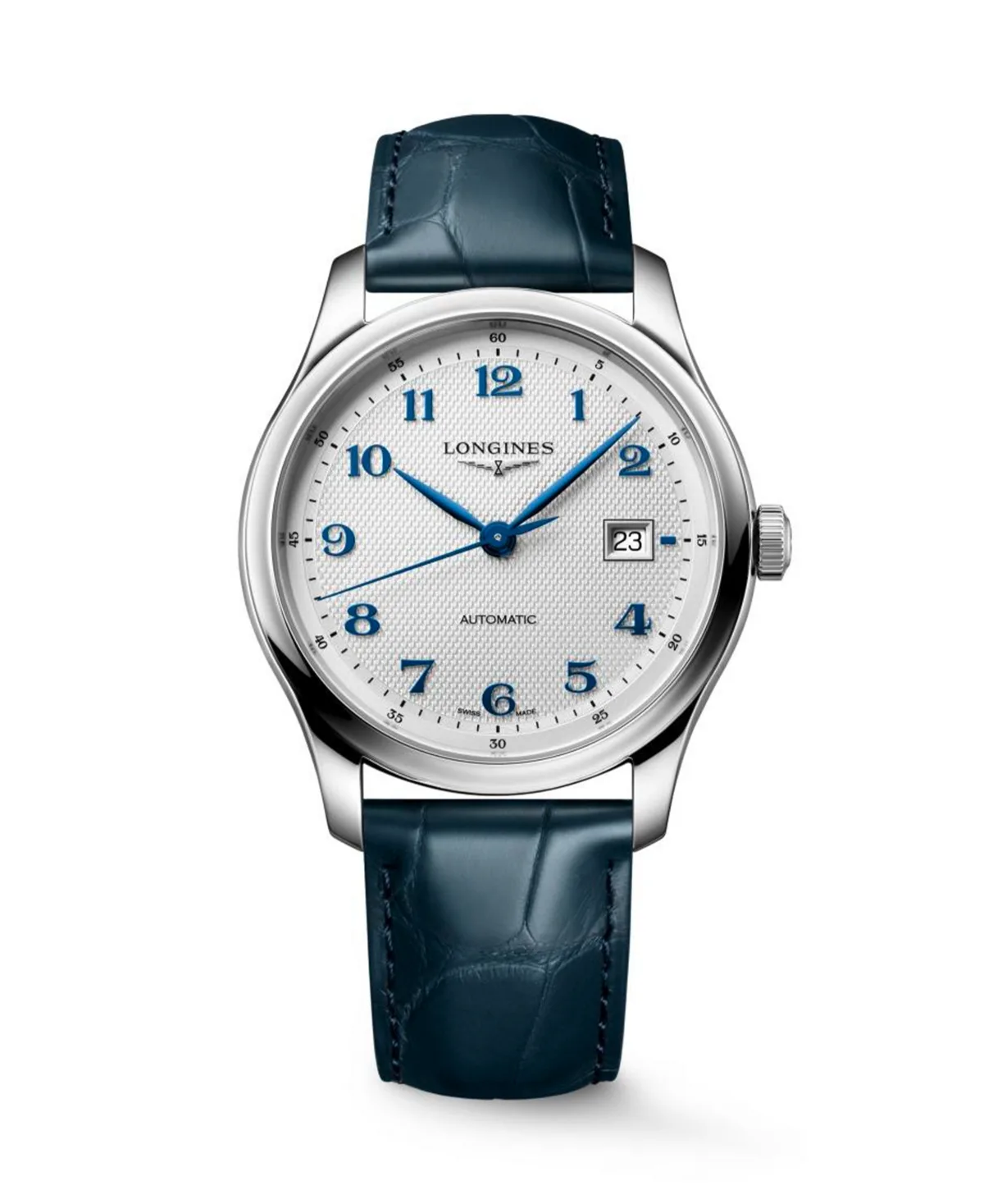 Master Collection Blue Alligator Strap Watch 39mm by Longines