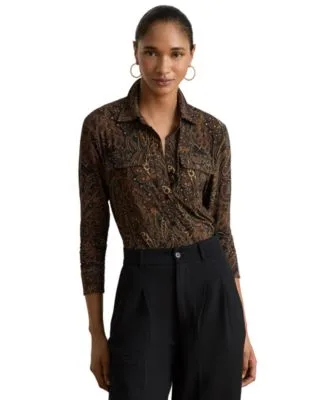 Lauren Ralph Lauren Paisley Stretch Jersey Shirt by Ralph Lauren