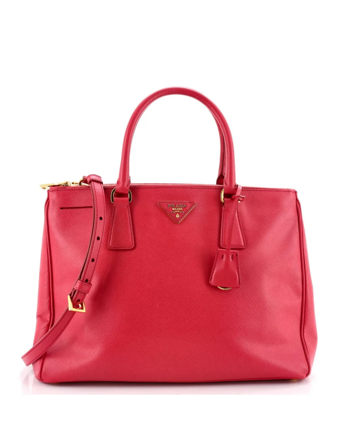 Pre-Owned Medium Double Zip Lux Tote Saffiano Leather by Prada