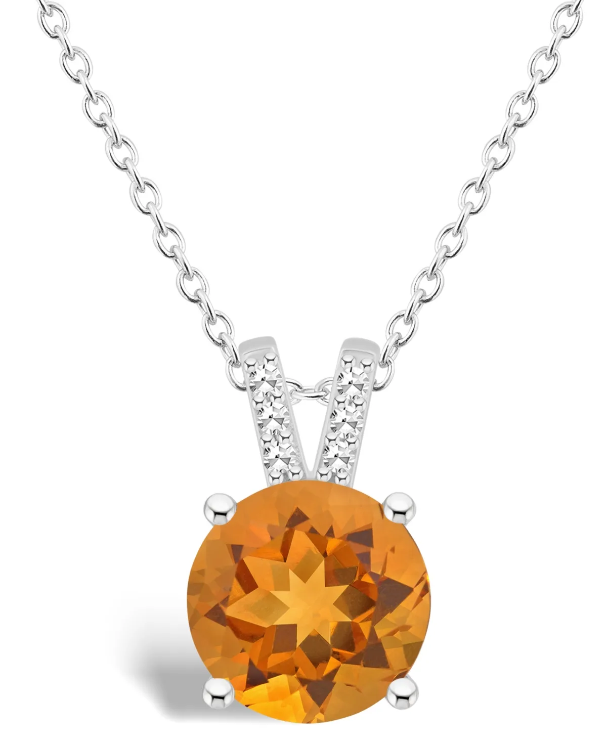 (1-3/4 Ct.t.w.) and Diamond Accent Pendant Necklace in Sterling Silver by Macy's