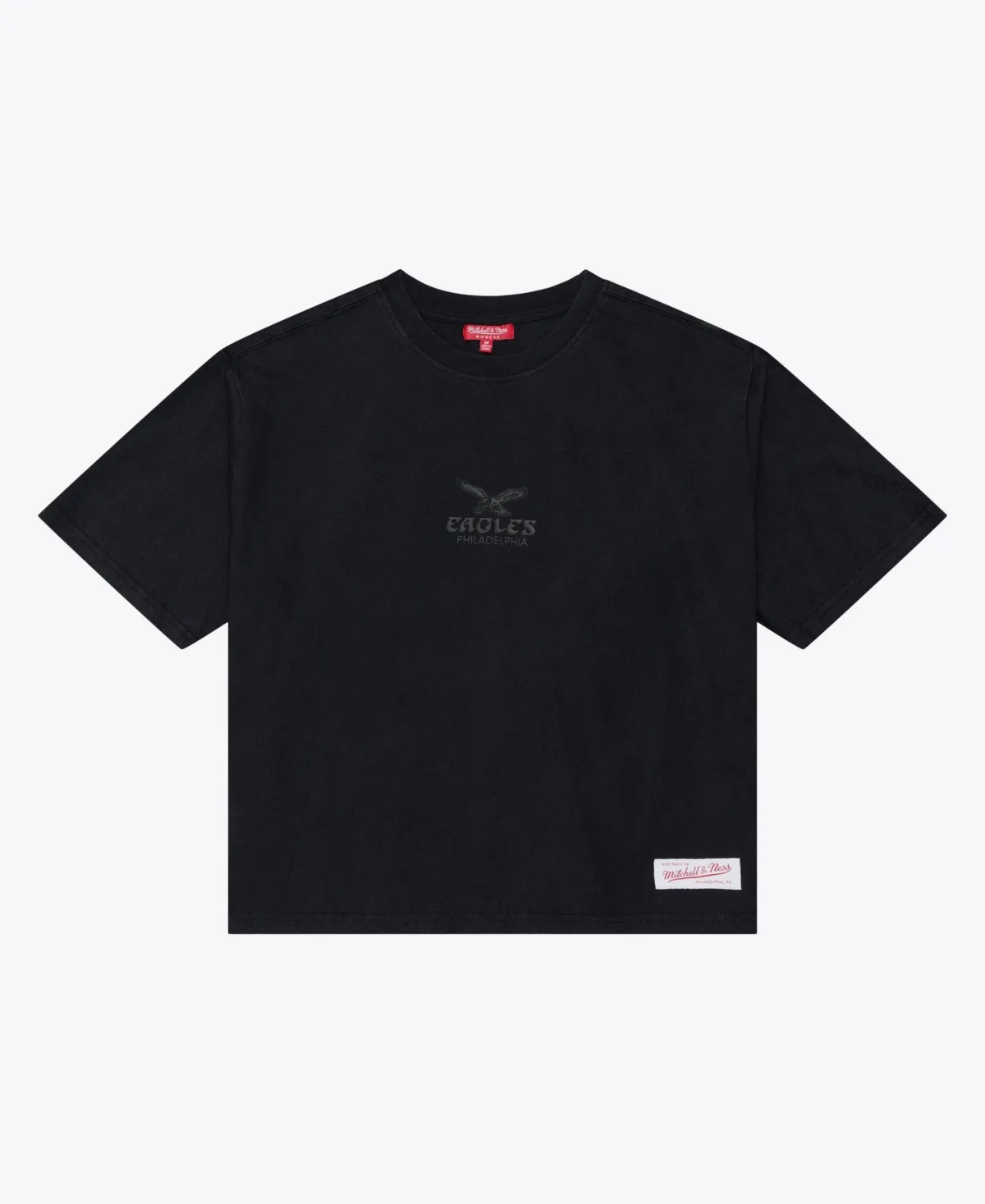 Mitchell & Ness Philadelphia Eagles Core Essentials Micro Logo Boxy Crop T-Shirt by Mitchell & Ness