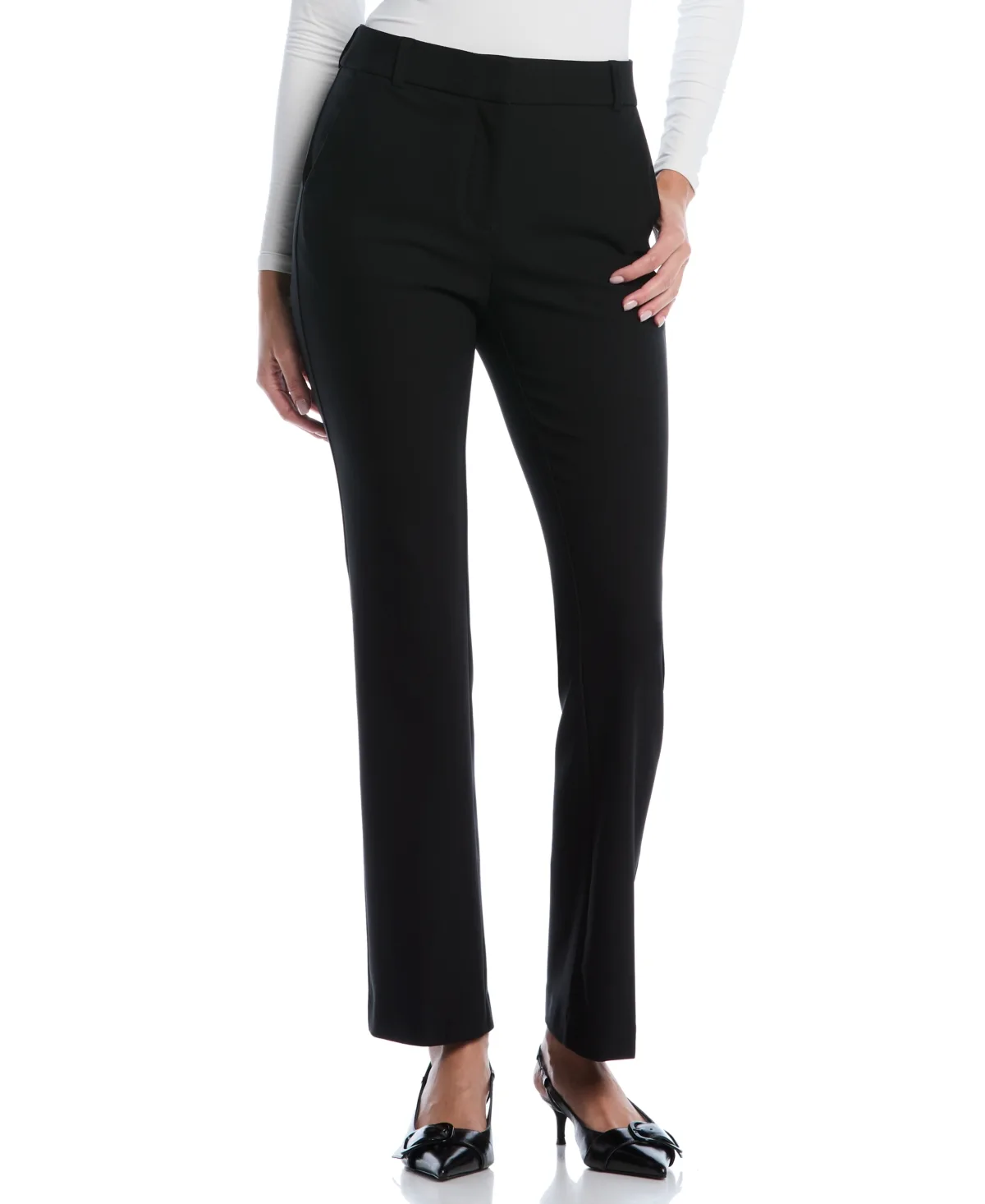 Mid-Rise Bootcut Pants