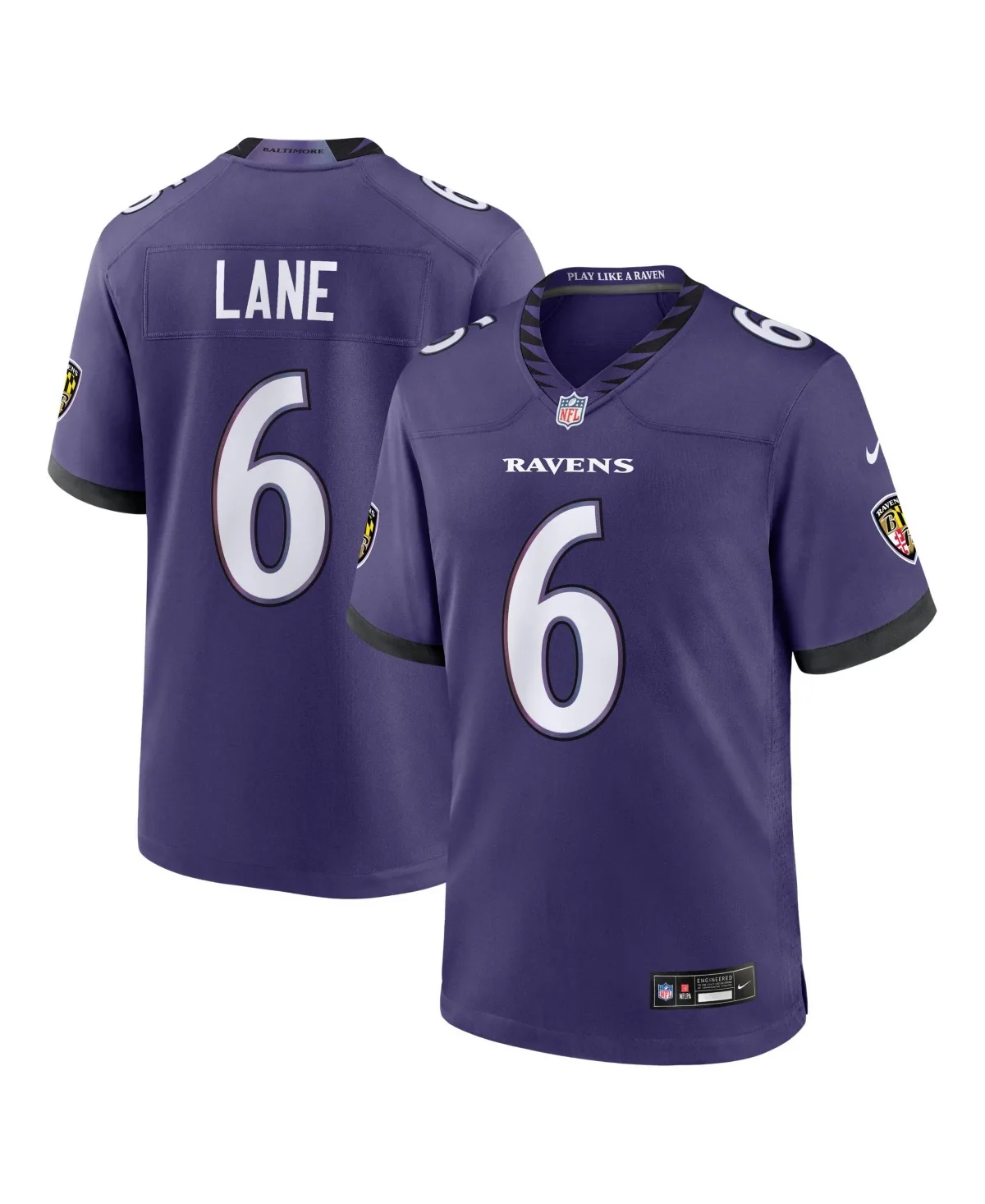 Baltimore Ravens JaKobi Lane V-Neck Team Game Jersey by Nike