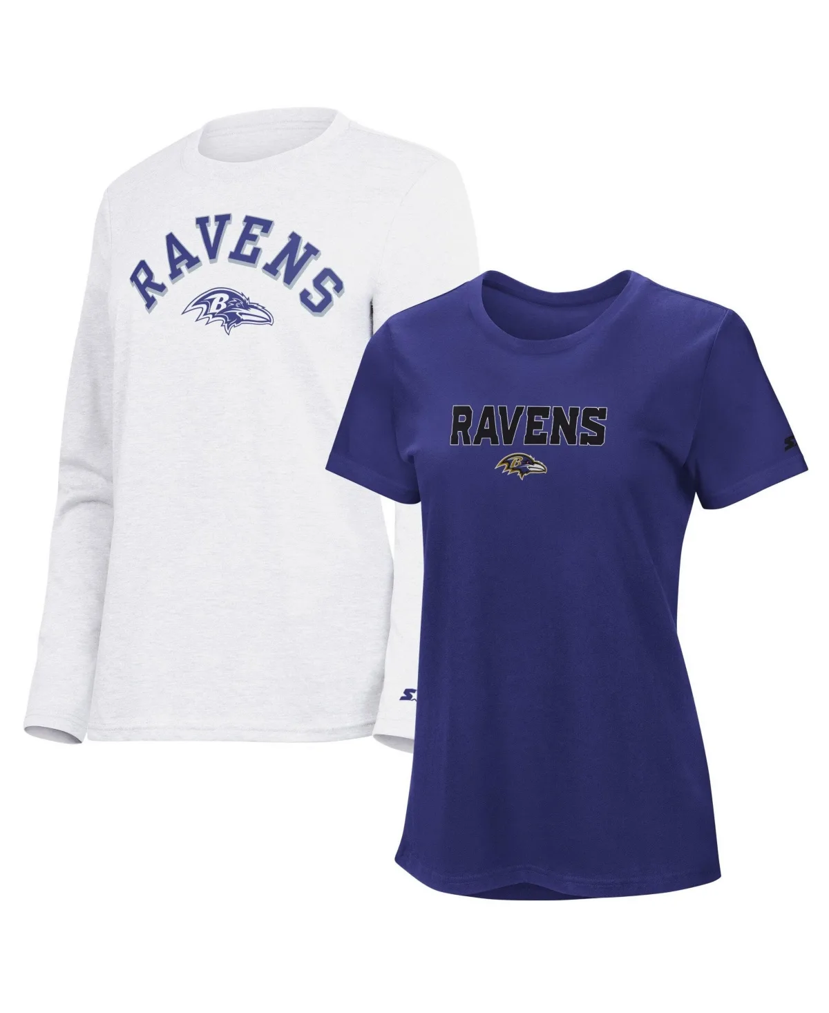 Baltimore Ravens Short-Sleeve and Long-Sleeve T-Shirts, 2-Piece Set by Starter