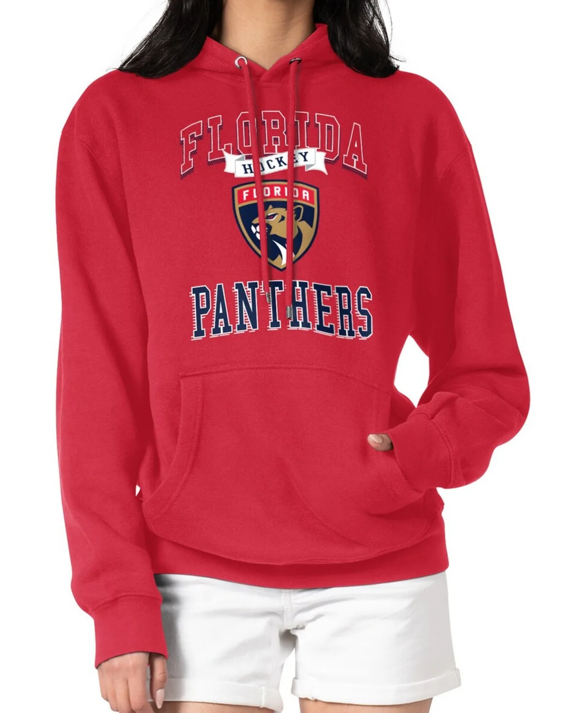 Florida Panthers Team Logo Tri-Blend Fleece Pullover Hoodie by G-III