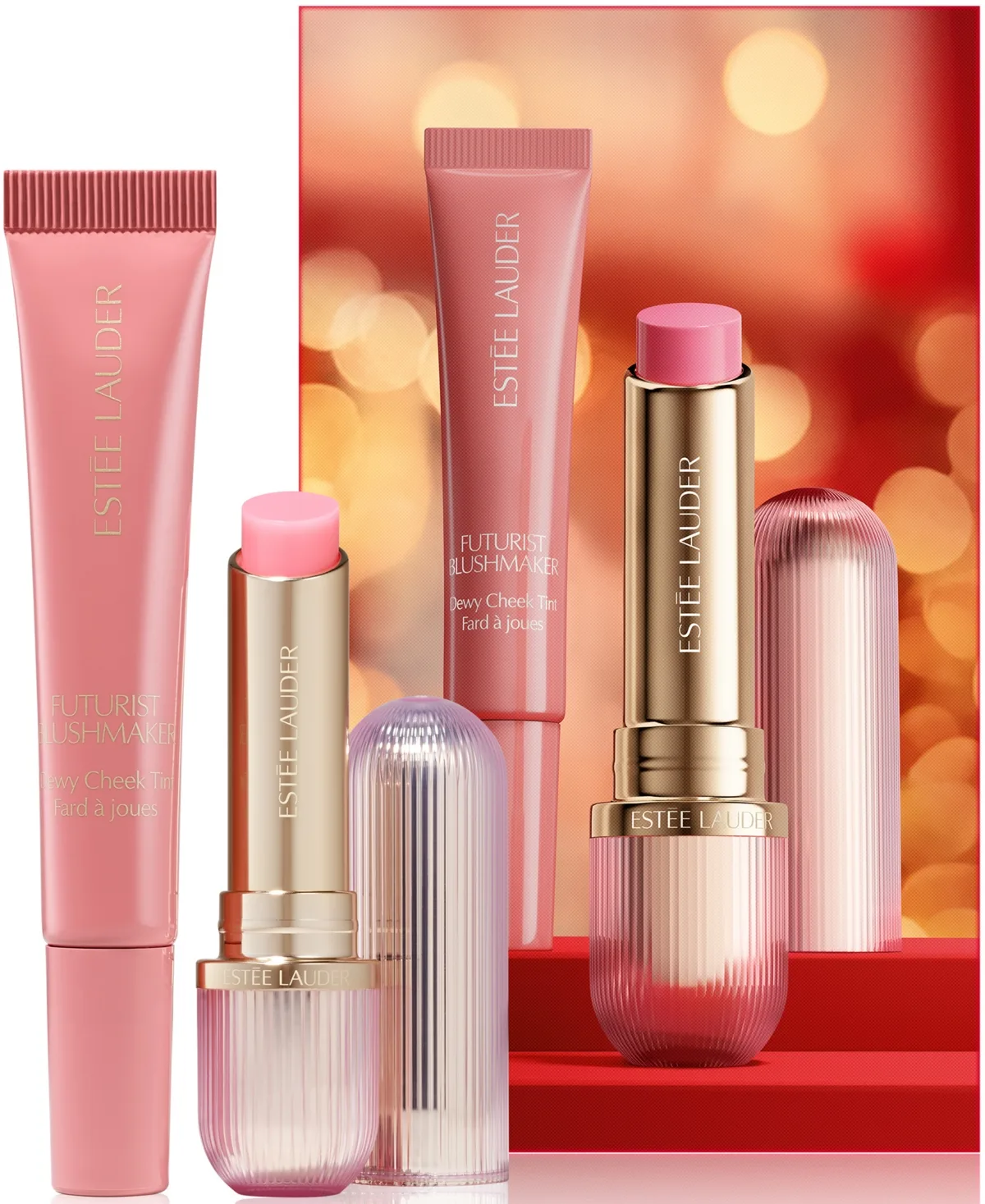 2-Piece Rosy Reception Futurist Blush & Lip Balm Makeup Gift Set by Estée Lauder