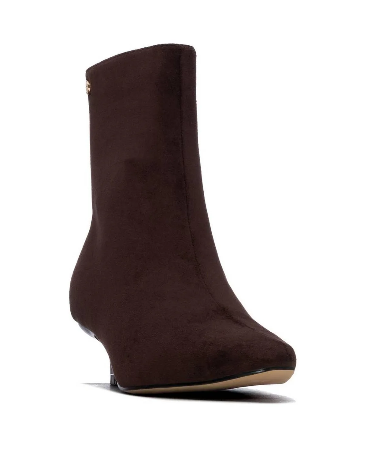 Pointed Toe Faux Suede Ankle Booties by Xti