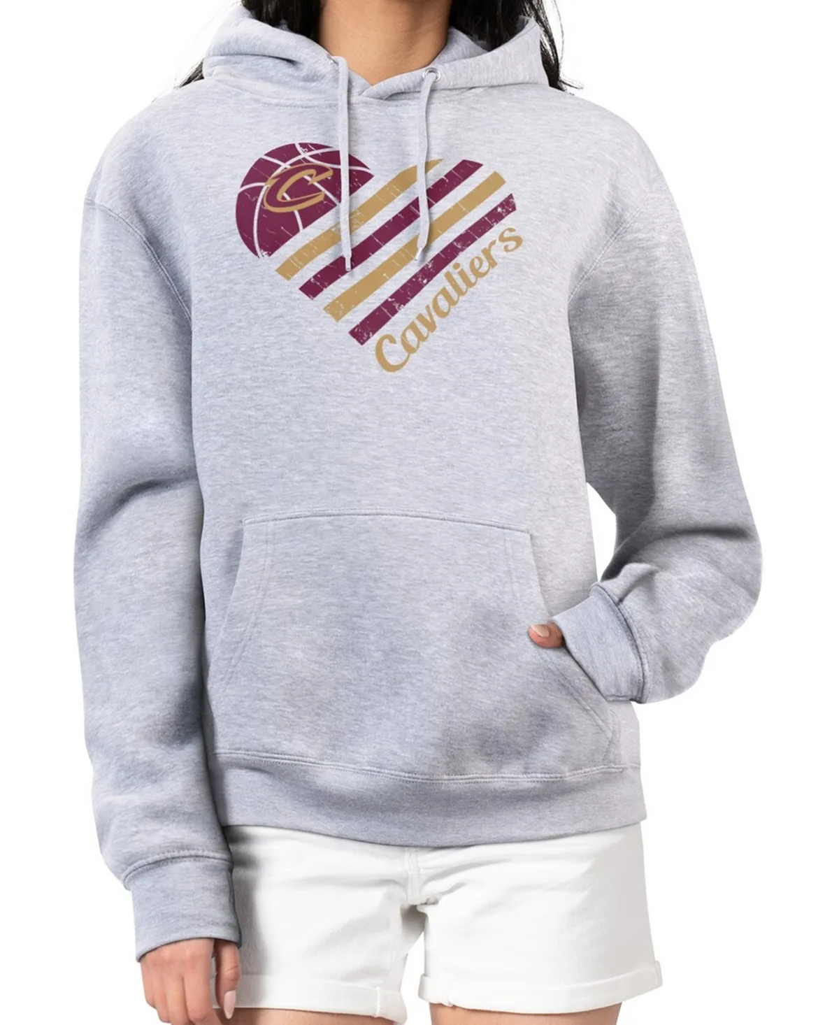 Cleveland Cavaliers Heart Pullover Hoodie by G-III