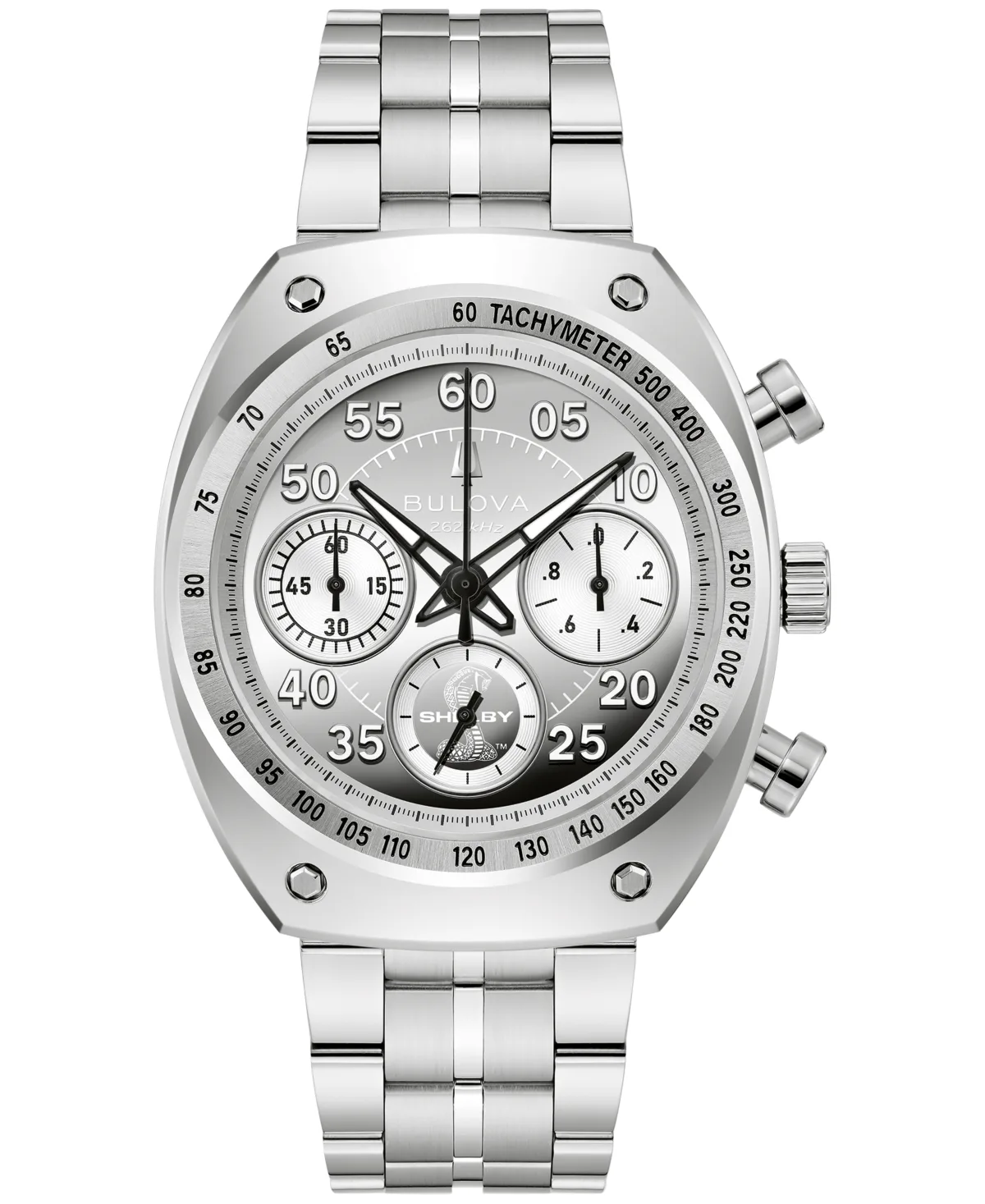 Limited Edition 50th Anniversary Shelby Silver-Tone Stainless Steel Bracelet Watch 40.5mm