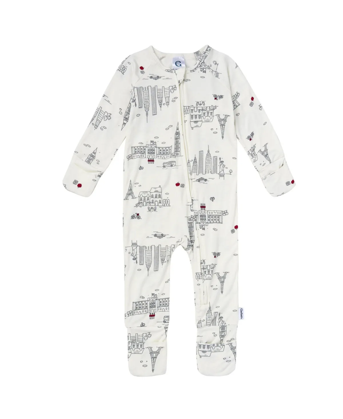 Snug Fit Footless Pajamas, Taupe Check by Gerber