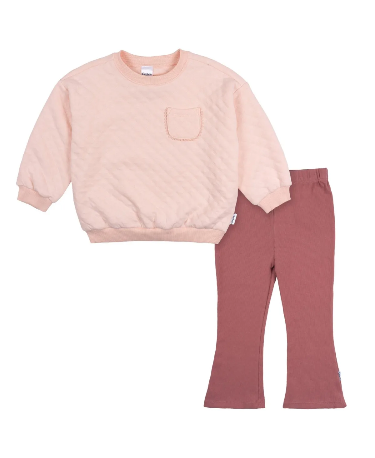 2-Piece Quilted Top and Flare Legging Set by Gerber