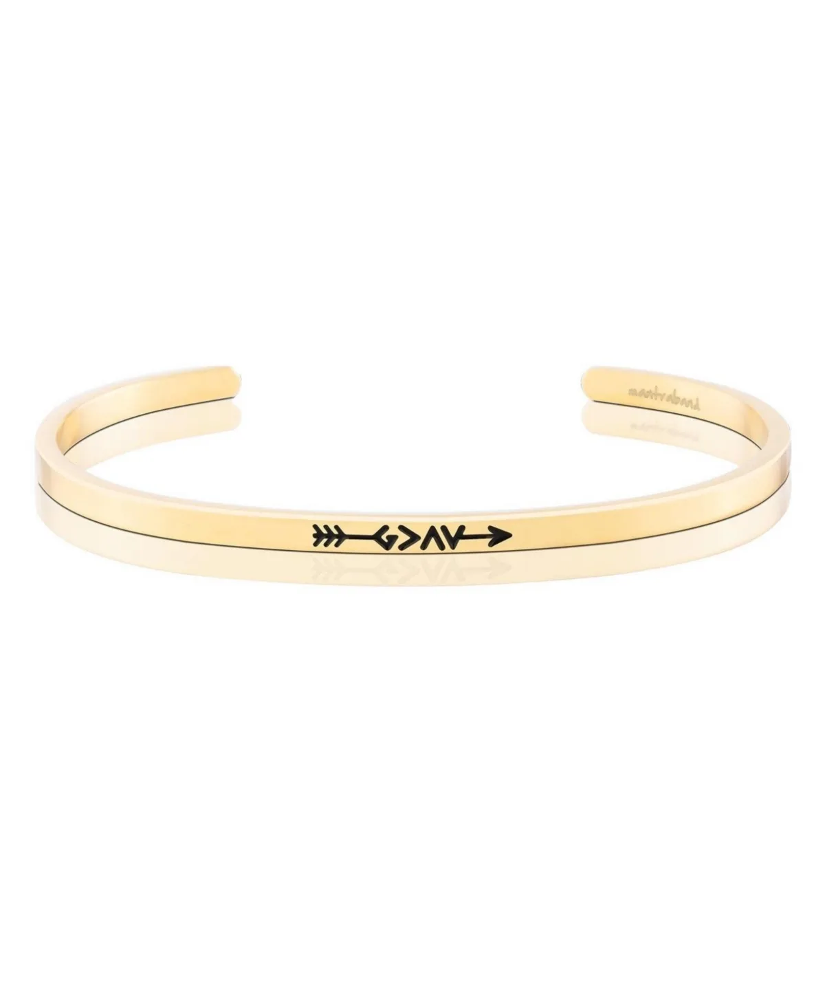 Gold-Tone God Is Greater Than the Highs and the Lows Adjustable Cuff Bracelet by Mantra