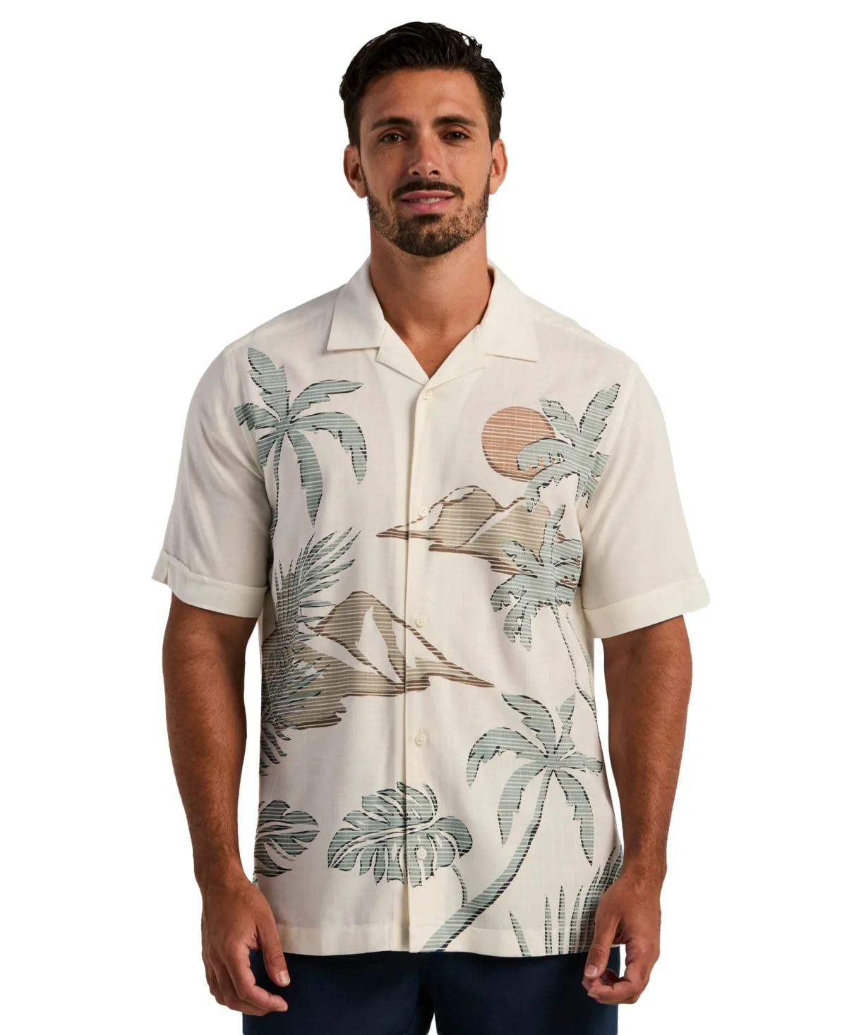 Scenic Print Guayabera Shirt by Cubavera