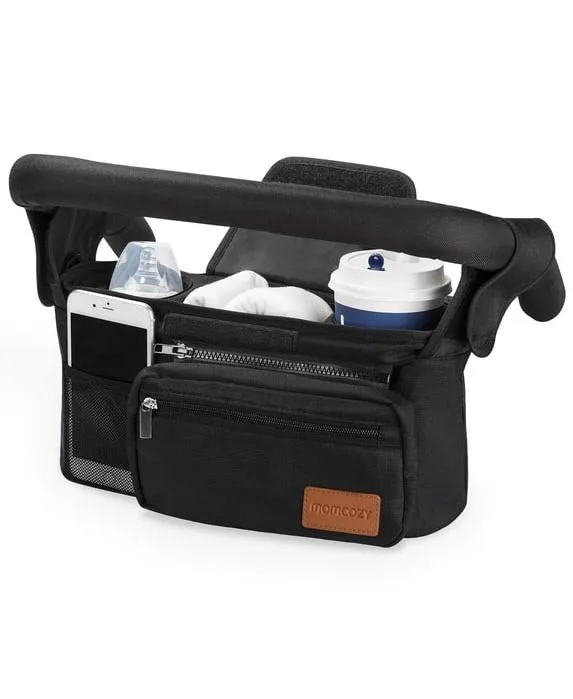 Universal Stroller Organizer with Insulated Cup Holder and Shoulder Strap by Momcozy