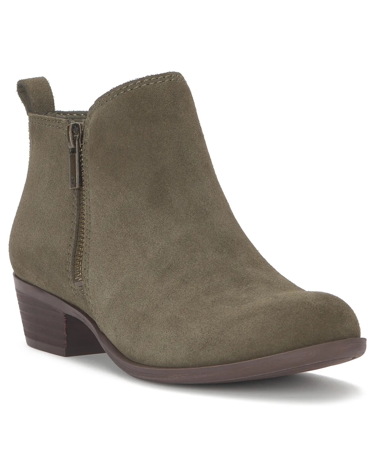 Basel Ankle Booties - Deep Olive Suede by Lucky Brand