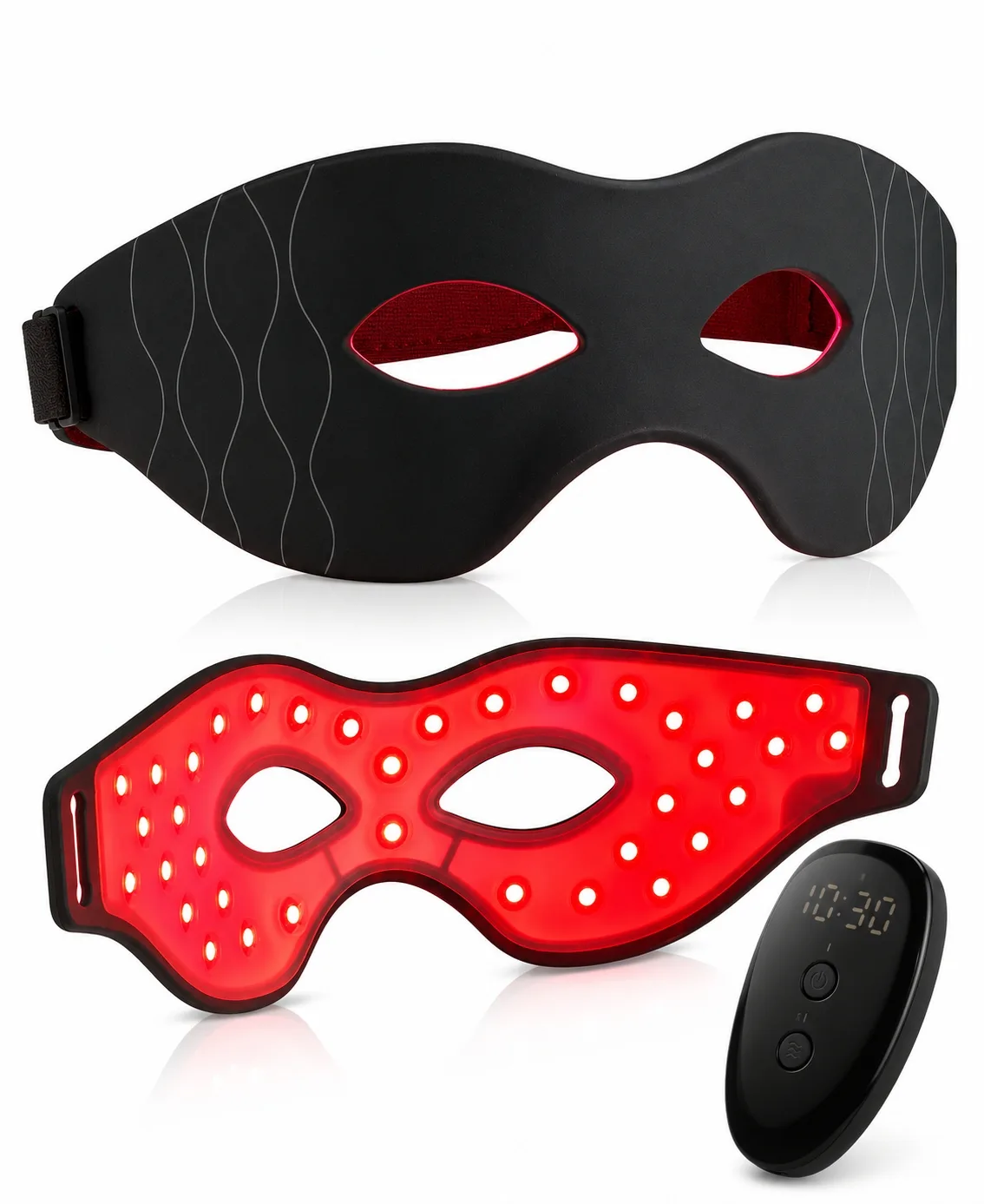 Eye Recovery Pro Led Light Therapy Eye Mask - Red and Near-Infrared Light for Puffiness, Dark Circles and Eye Rejuvenation by Lovery