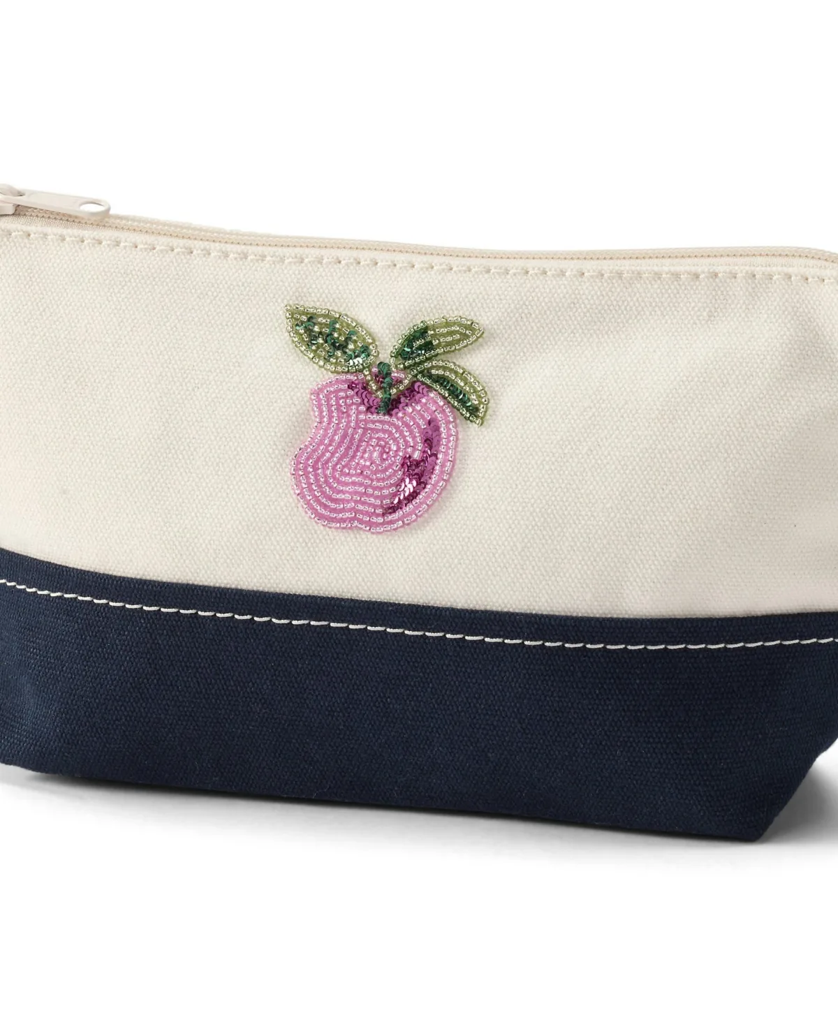 Embroidered Zipper Canvas Pouch by Lands' End