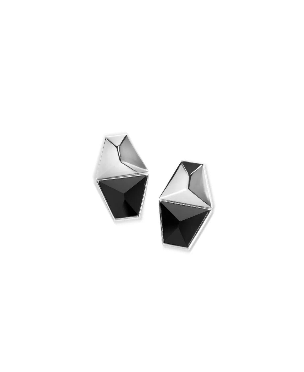 Agate Echo Triangular Studs by Retro Chic
