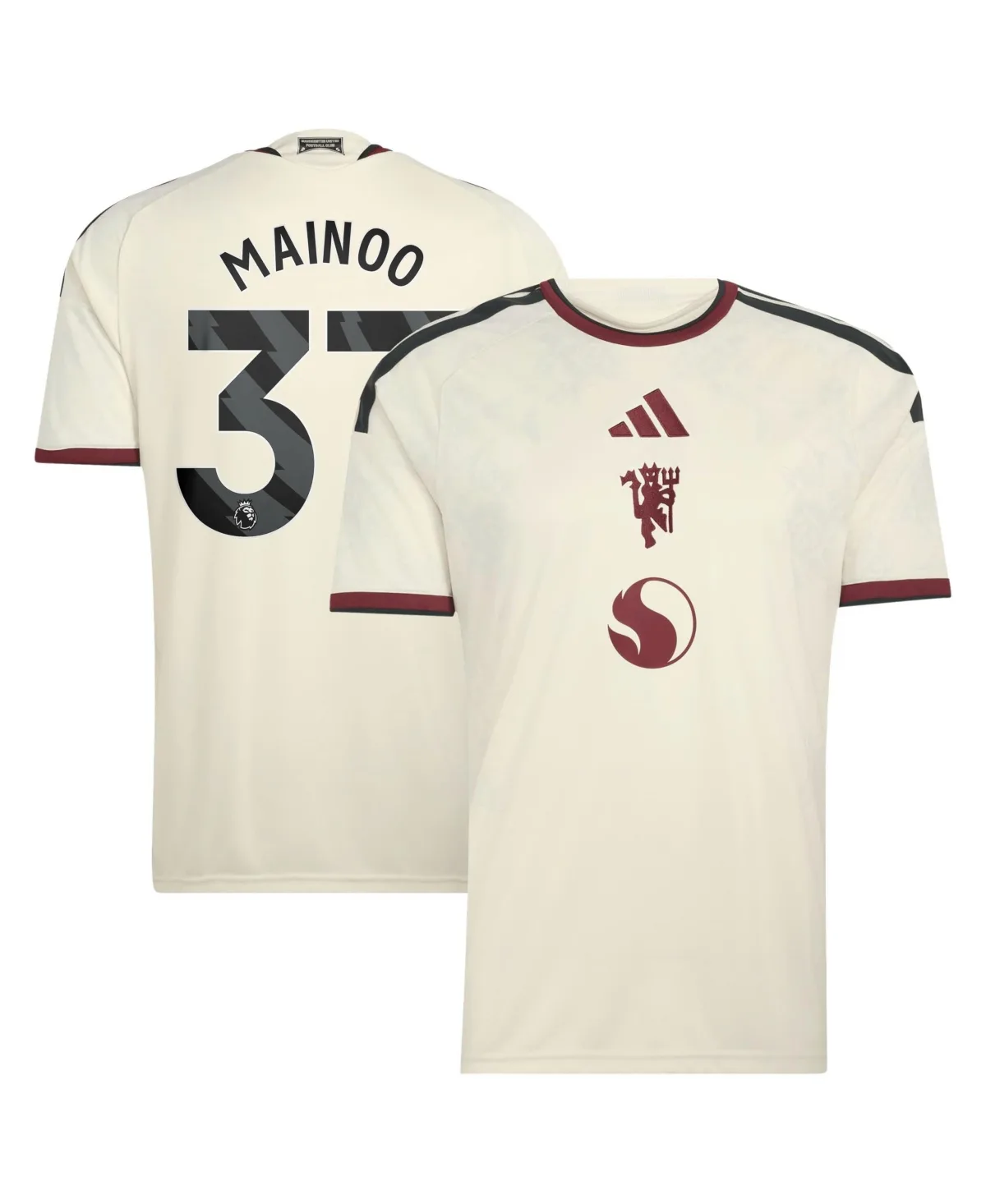 Kobbie Mainoo Cream Manchester United 2026/27 Third Replica Jersey by adidas
