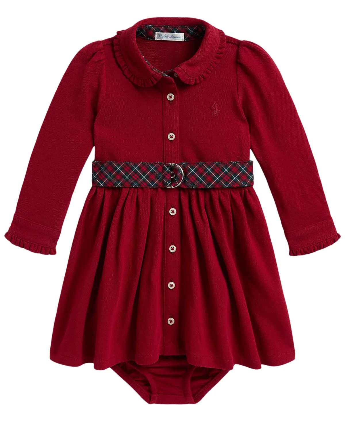 Belted Dress with Matching Bloomer by Polo Ralph Lauren