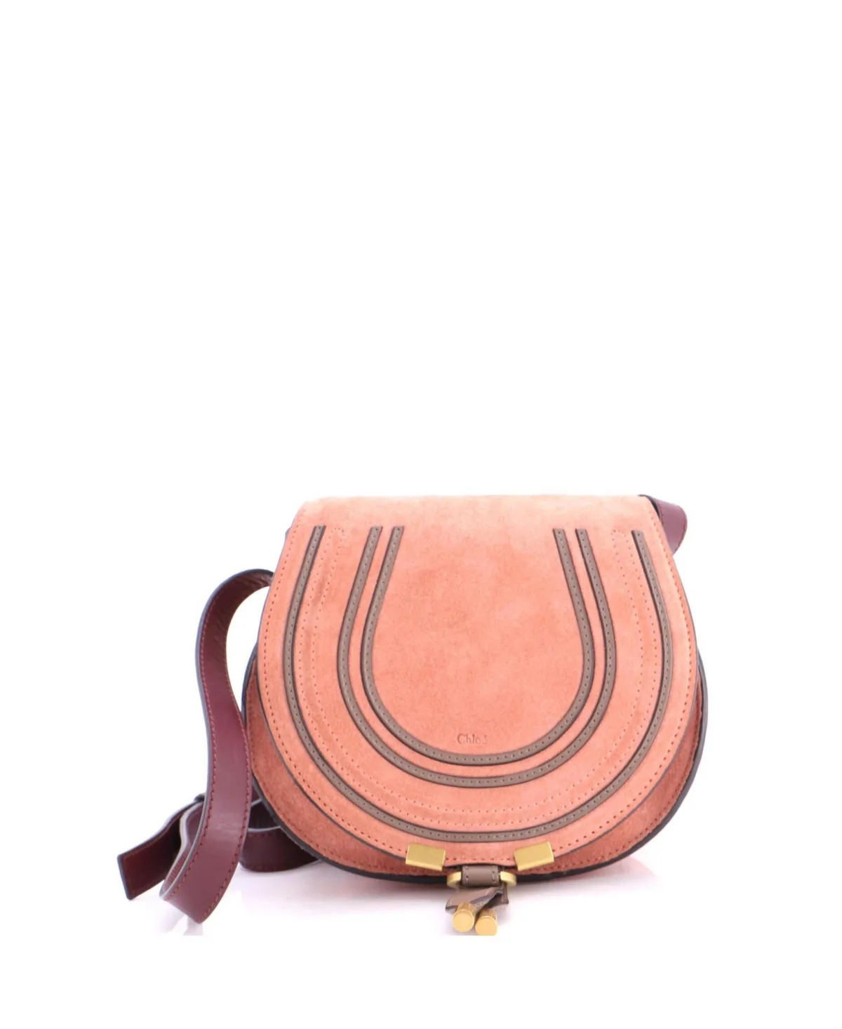 Pre-Owned Chloe Small Marcie Crossbody Bag Suede