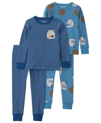 Milk Cookies 100 Cotton Snug Fit Pajama 4 Piece Set by Carter's