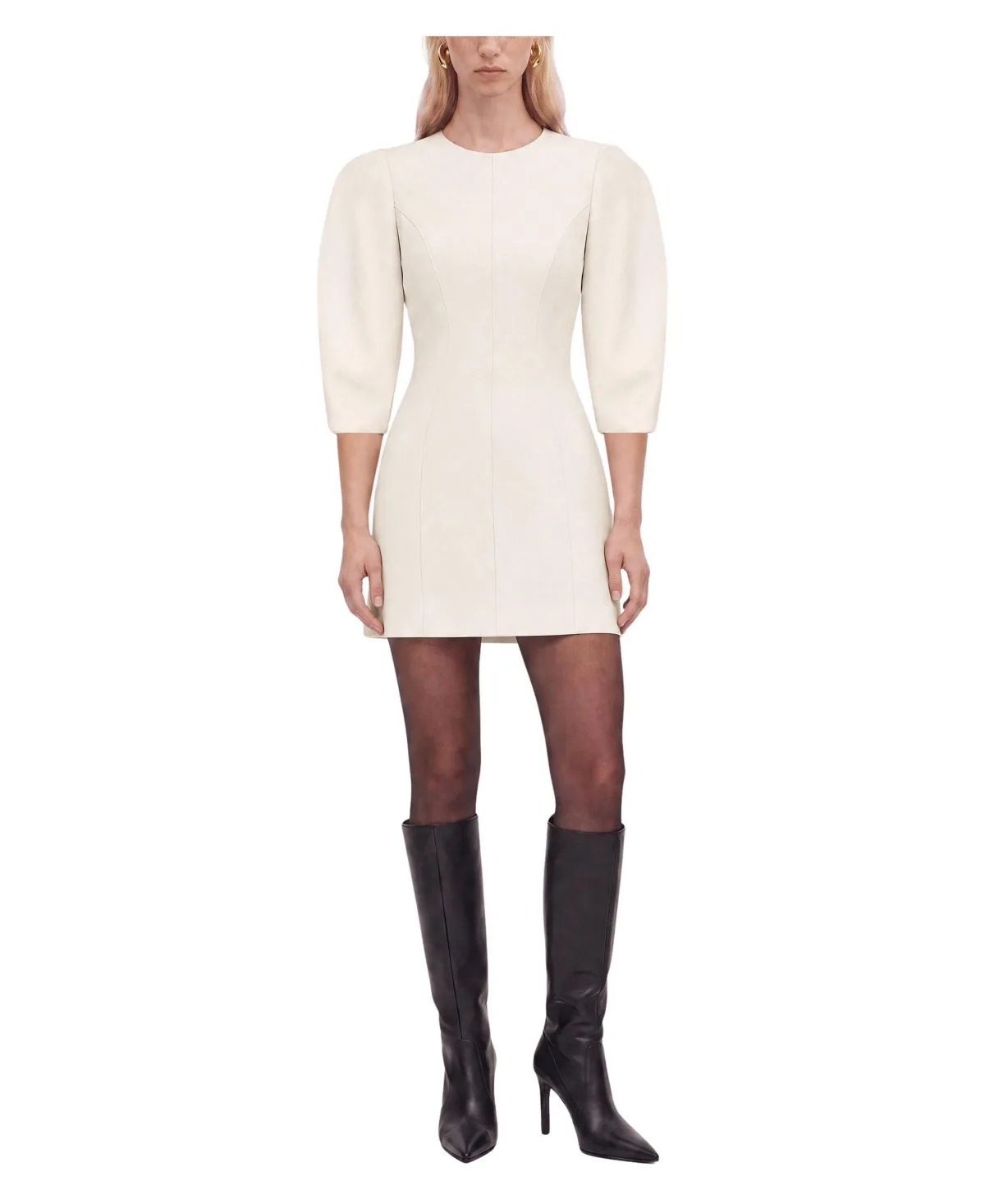 Balloon Sleeve Seam Detail Mini Dress by Nocturne