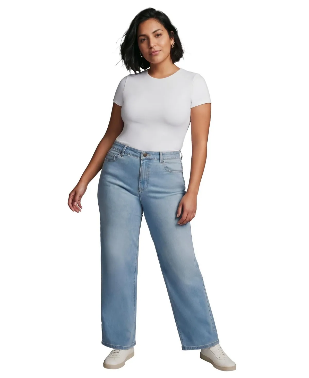 Butter Wide-Leg High-Waisted Stretch-Denim Jeans by Avenue