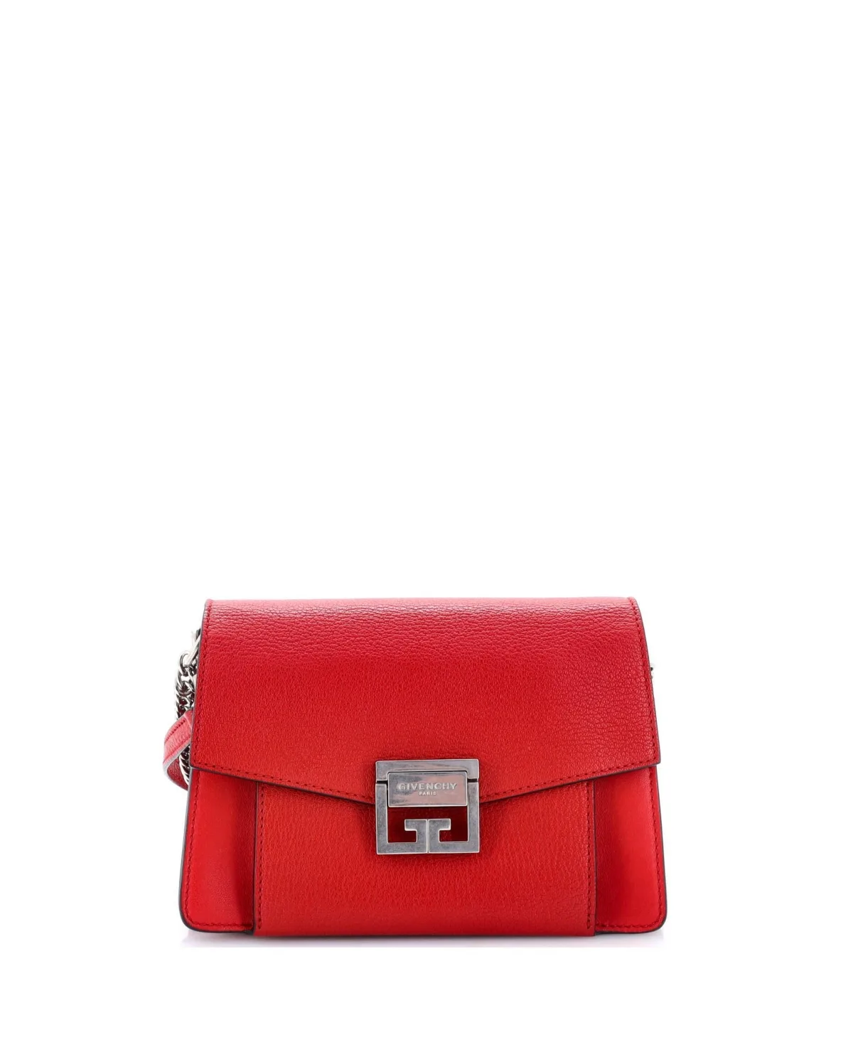 Pre-Owned Givenchy Small GV3 Flap Bag Leather by GIVENCHY
