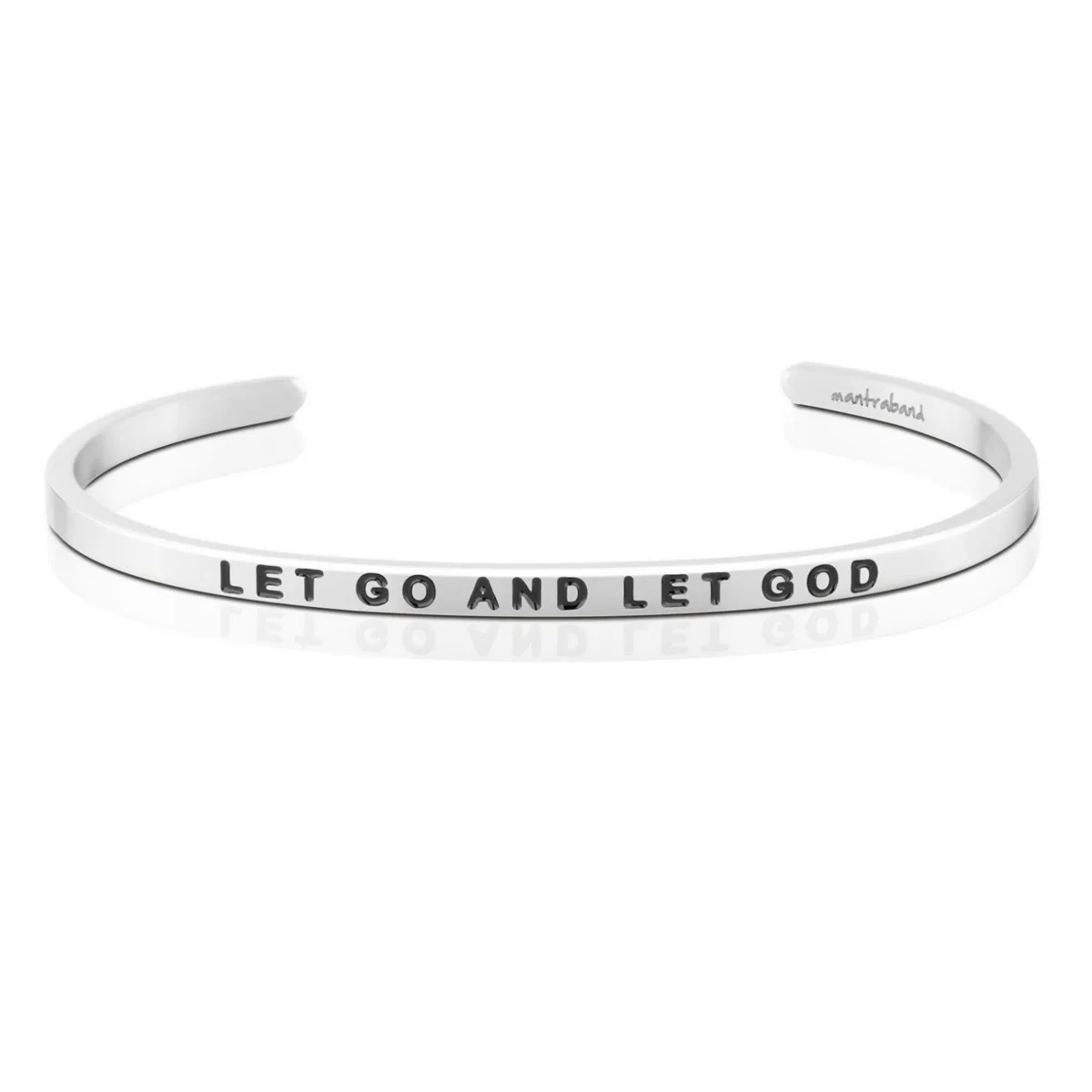 Stainless Steel Adjustable Let Go and Let God Bracelet by Mantra