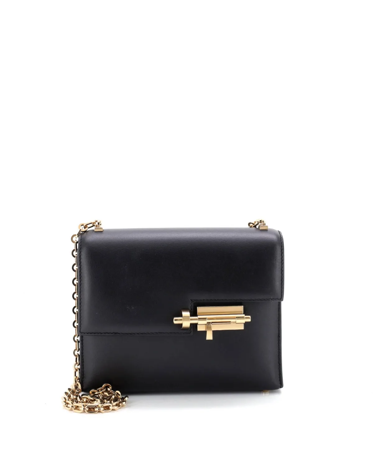 Pre-Owned Mini Verrou Chaine Bag Box Calf by Hermes