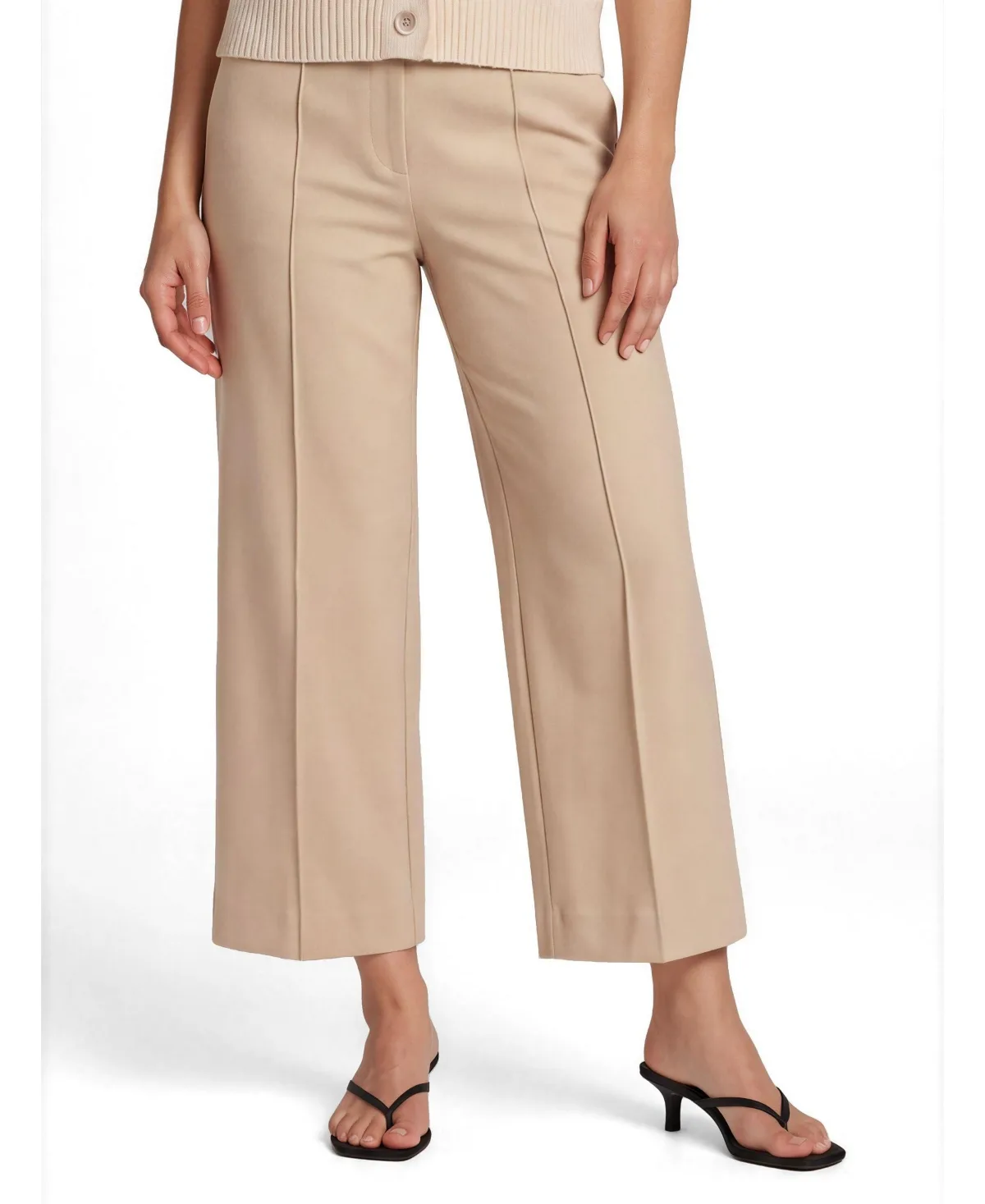 Mid-Rise Cropped Wide-Leg Trousers by Masai Copenhagen