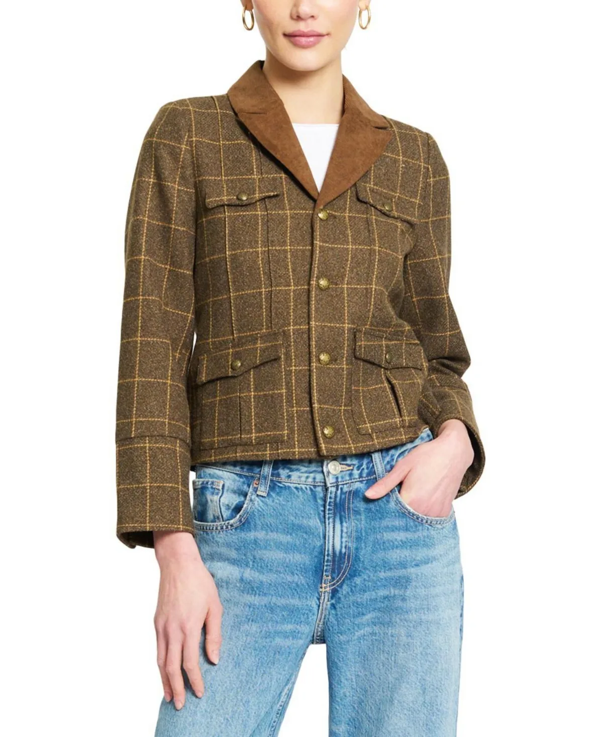 Asher Windowpane Mili Jkt by Central Park West