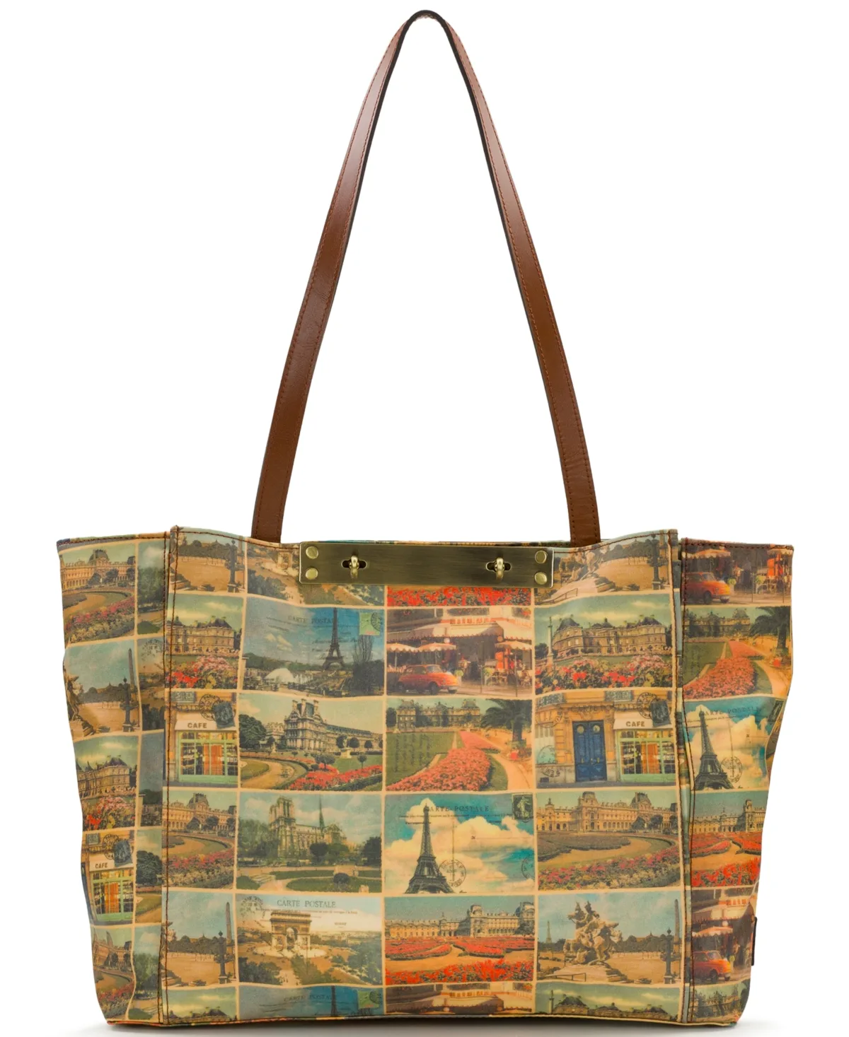 Silvi Travel Laptop Extra-Large Tote Handbag - Postcards From Paris by Patricia Nash