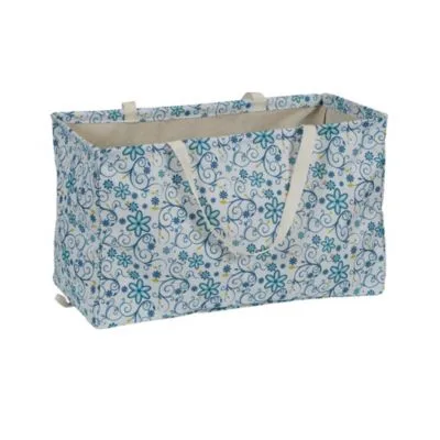 Teal Striped Krush Container All Purpose Utility Tote by Household Essentials