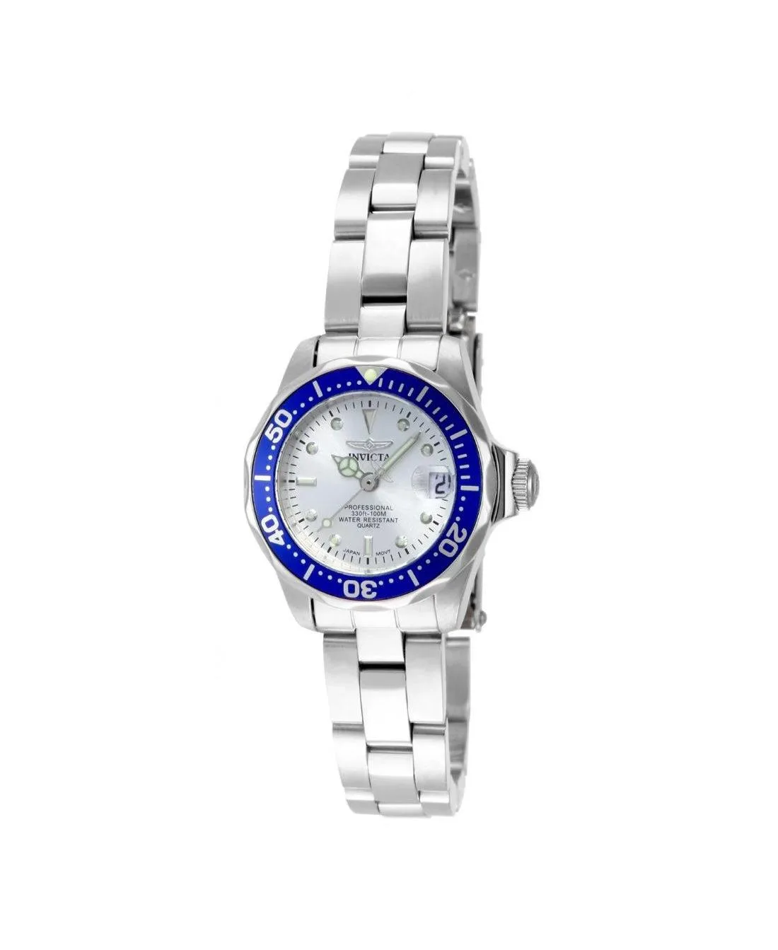 Quartz Analog Pro Diver Water-Resistant Stainless Steel Watch, 24mm