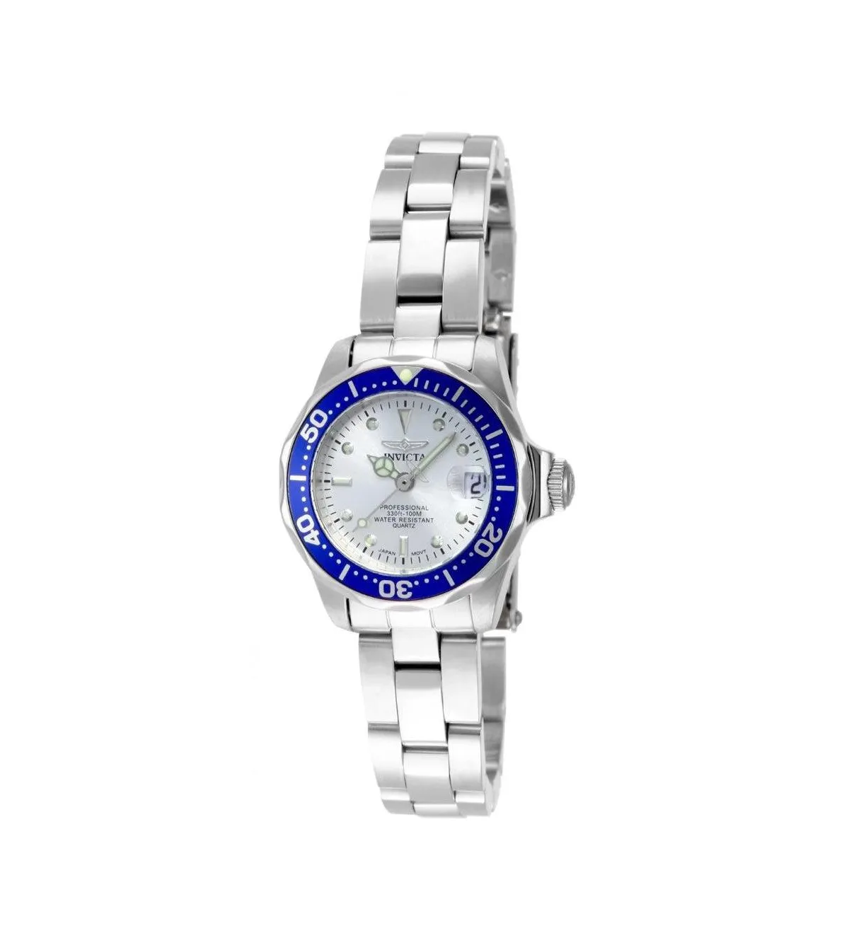 Quartz Analog Pro Diver Water-Resistant Stainless Steel Watch, 24mm by Invicta