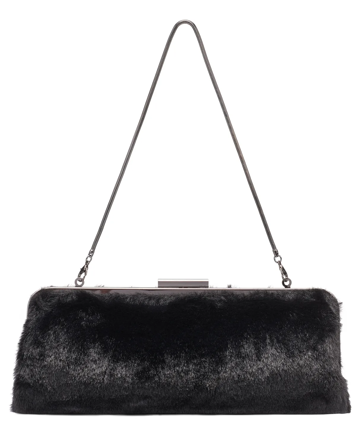 Lainey Medium Silver-Tone Shoulder Clutch Handbag by DKNY