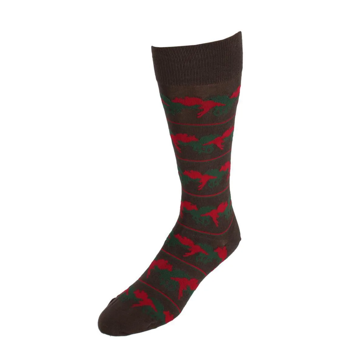 Win Place or Show Mid-Calf Cotton Blend Novelty Dress Sock (1 Pair) by Trafalgar