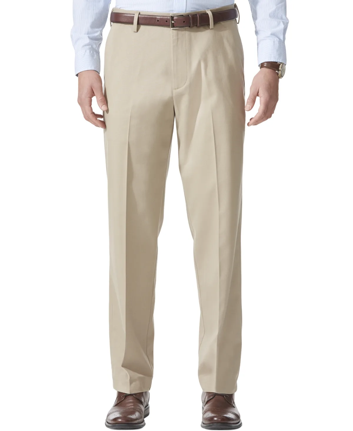 Comfort Relaxed Fit Khaki Stretch Pants by Dockers