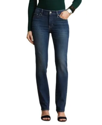 Lauren Ralph Lauren Mid Rise Slim Straight Jeans