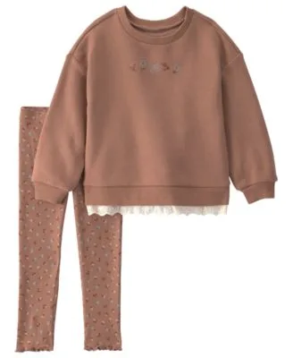 Floral Fleece Sweatshirt Leggings 2 Piece Set by Carter's