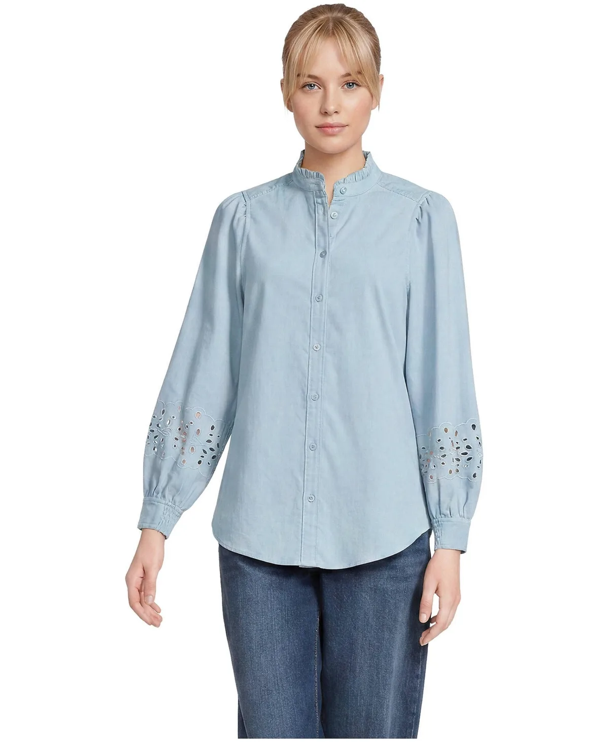 Pinwale Corduroy Eyelet-Sleeve Shirt