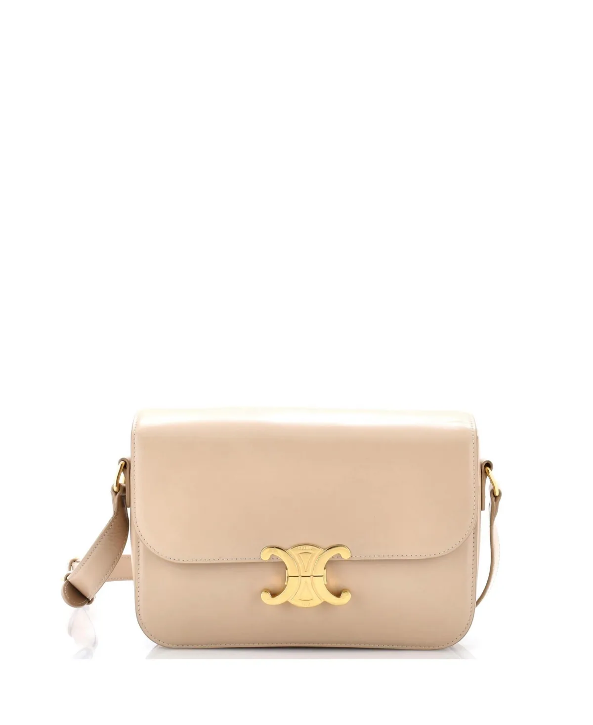 Pre-Owned Celine Medium Triomphe Shoulder Bag Smooth Calfskin by Celine