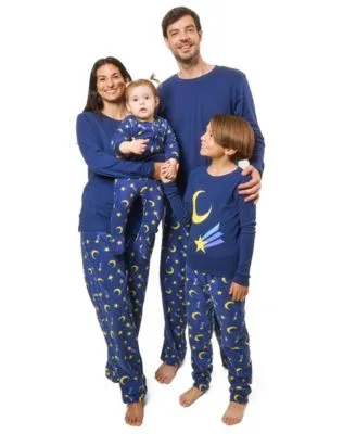 Matching Family Moon Stars Fleece Pajamas by Leveret