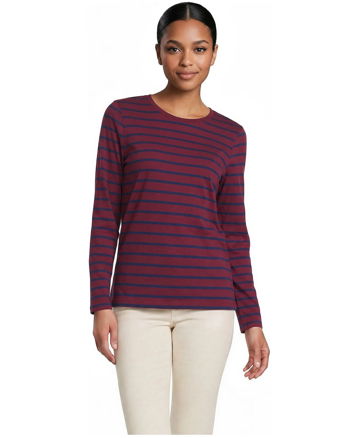 Supima Cotton Long Sleeve Crewneck T-Shirt