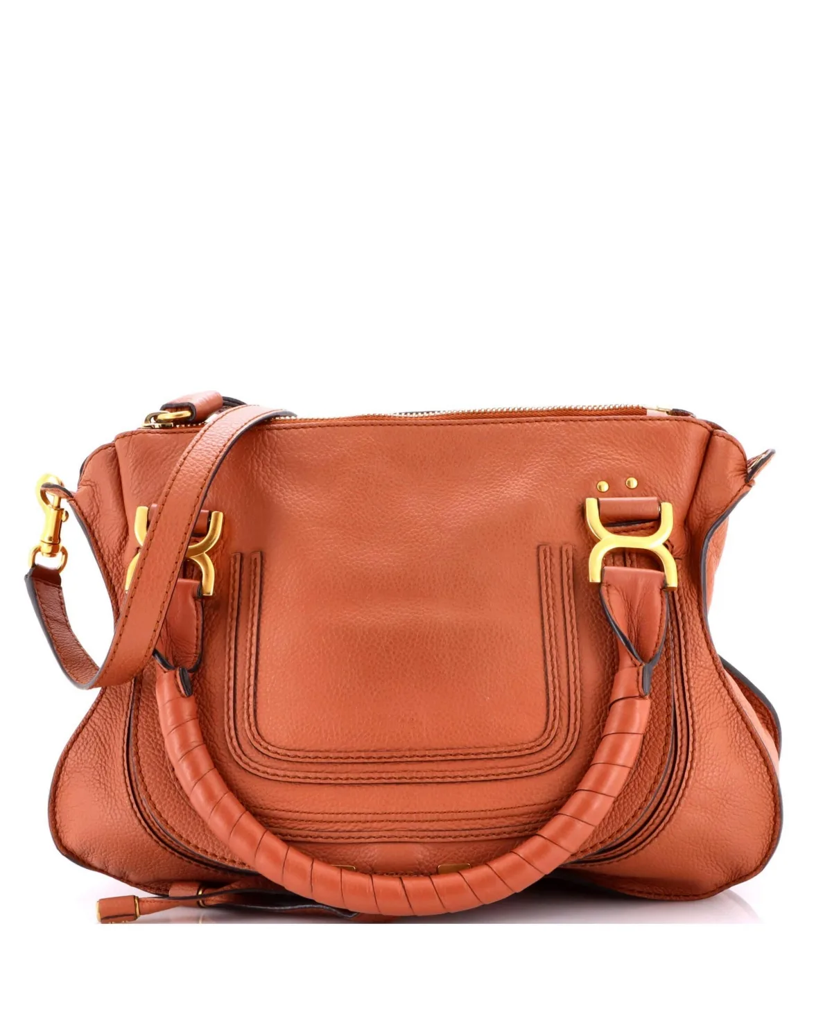 Pre-Owned Chloe Small Marcie Satchel Leather by Chloé