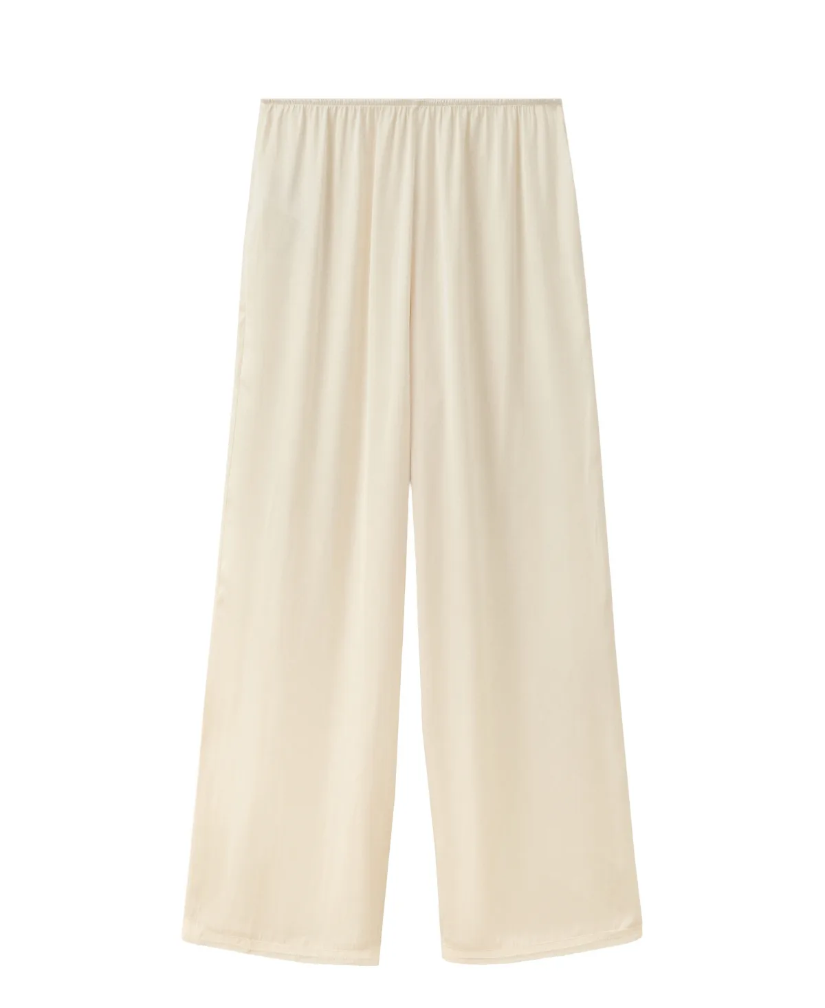 Satin Lace-Trim Pajama Pants by Mango